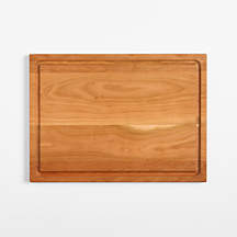 Crate & Barrel Reversible Cherry Wood Cutting Board 18"x13"x0.75" | Crate & Barrel