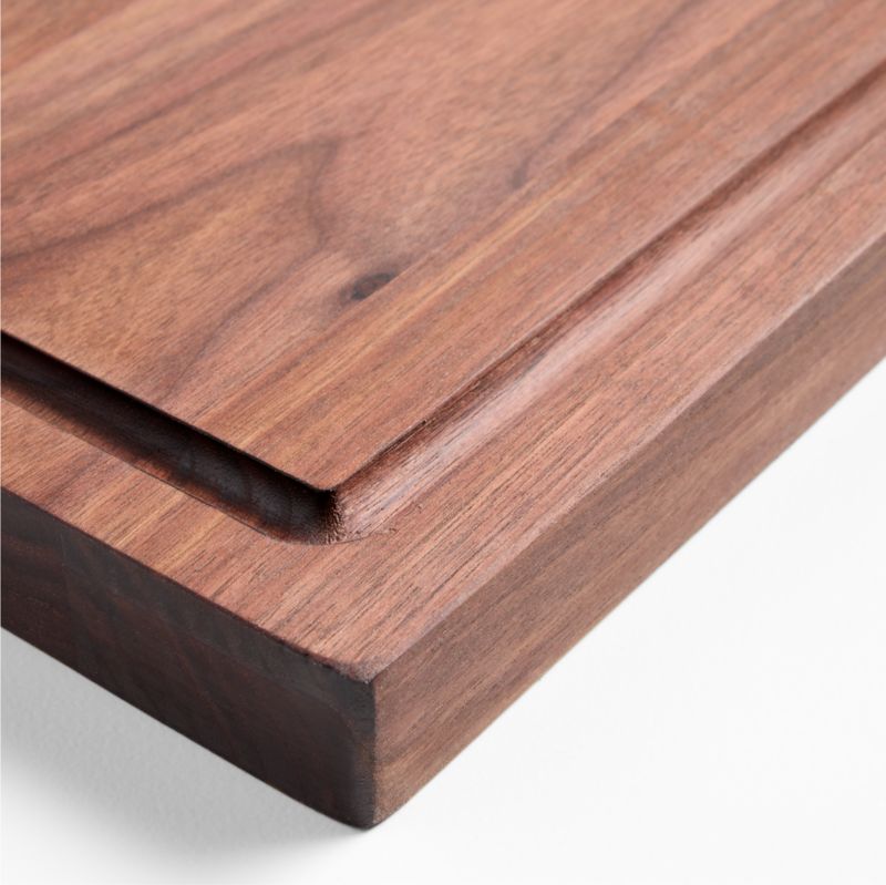 Crate & Barrel Reversible Walnut Wood Cutting Board 20"x15"x1.25" - image 1 of 4