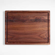 Crate & Barrel Reversible Walnut Wood Cutting Board 20"x15"x1.25" + Reviews | Crate & Barrel