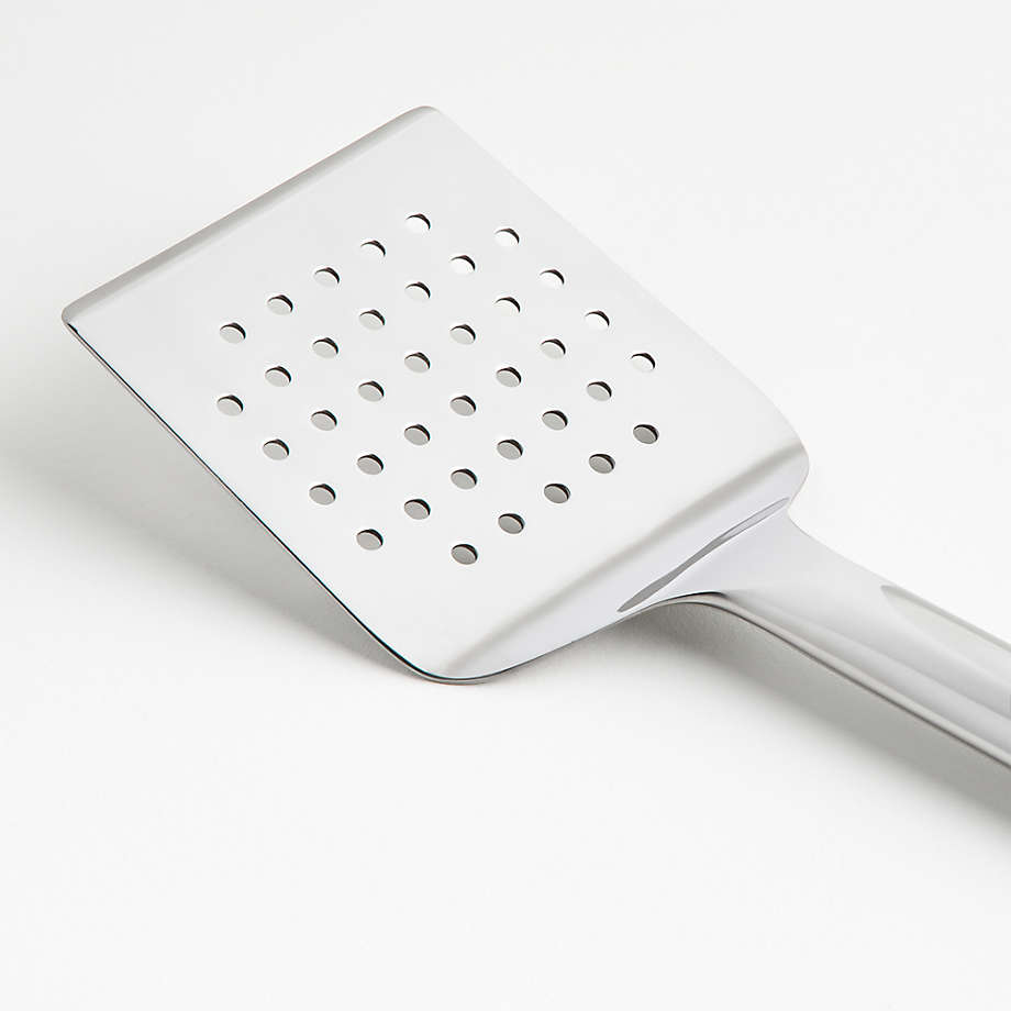 Crate & Barrel Stainless Steel Slotted Turner