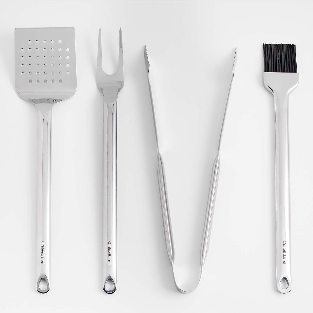 Crate & Barrel Stainless Steel Grill Tools Crate & Barrel