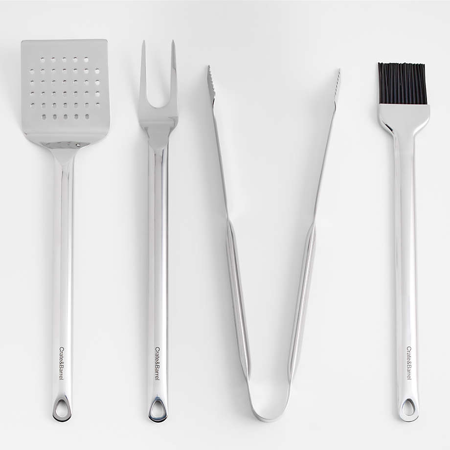 tæppe skarp mixer Crate & Barrel Stainless Steel Grill Tools | Crate & Barrel