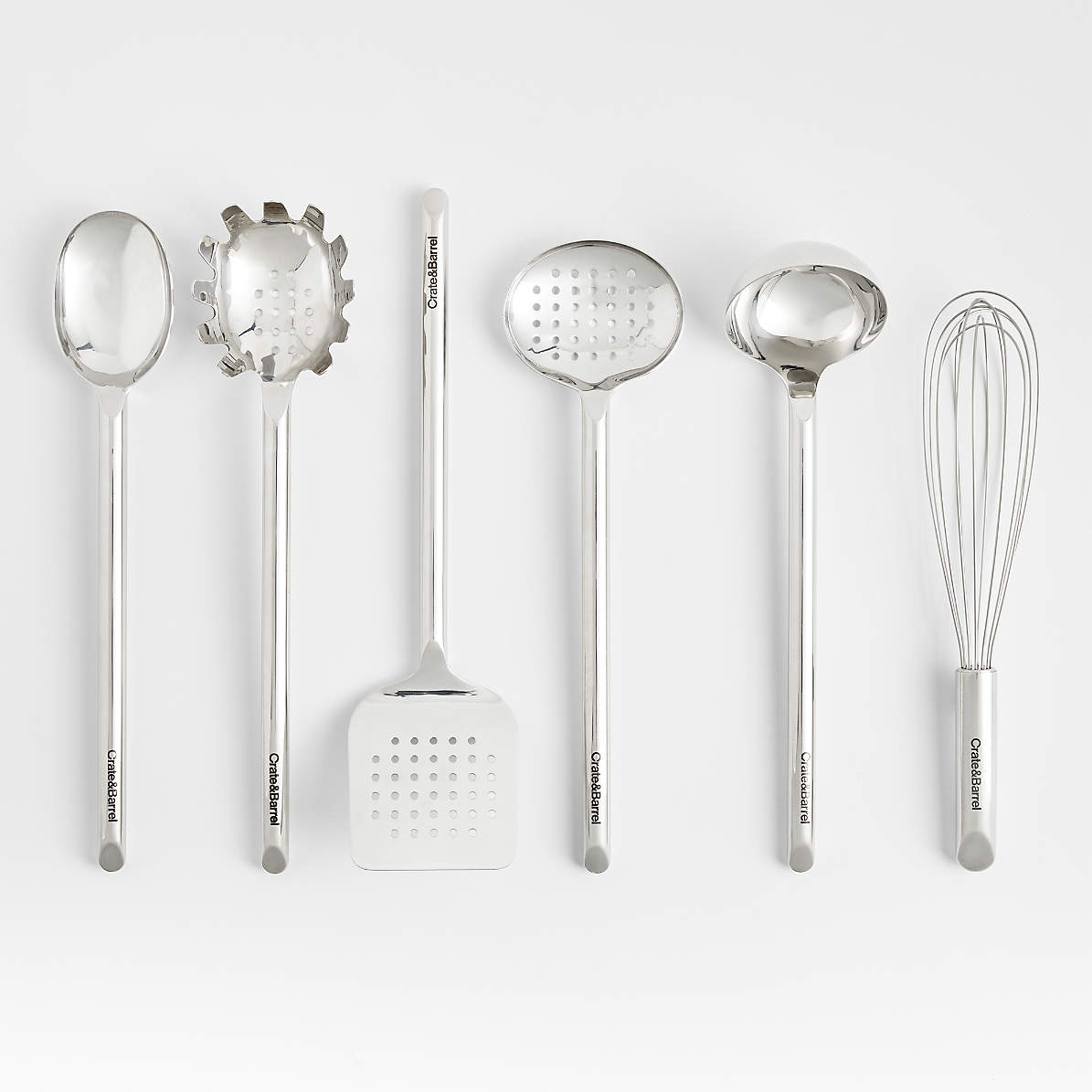 Crate & Barrel White Silicone Utensils