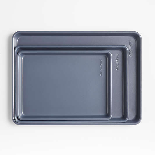 Crate & Barrel Slate Blue Baking Sheets, Set of 3