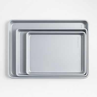 View Crate & Barrel Silver Baking Sheets, Set of 3 details