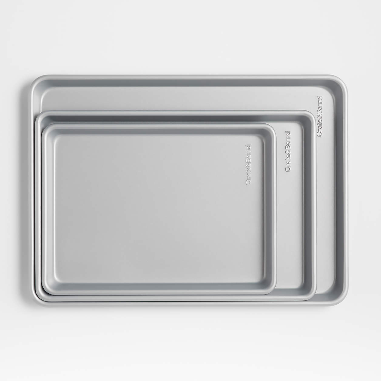 Crate & Barrel Silver Baking Sheets, Set of 3 + Reviews Crate & Barrel