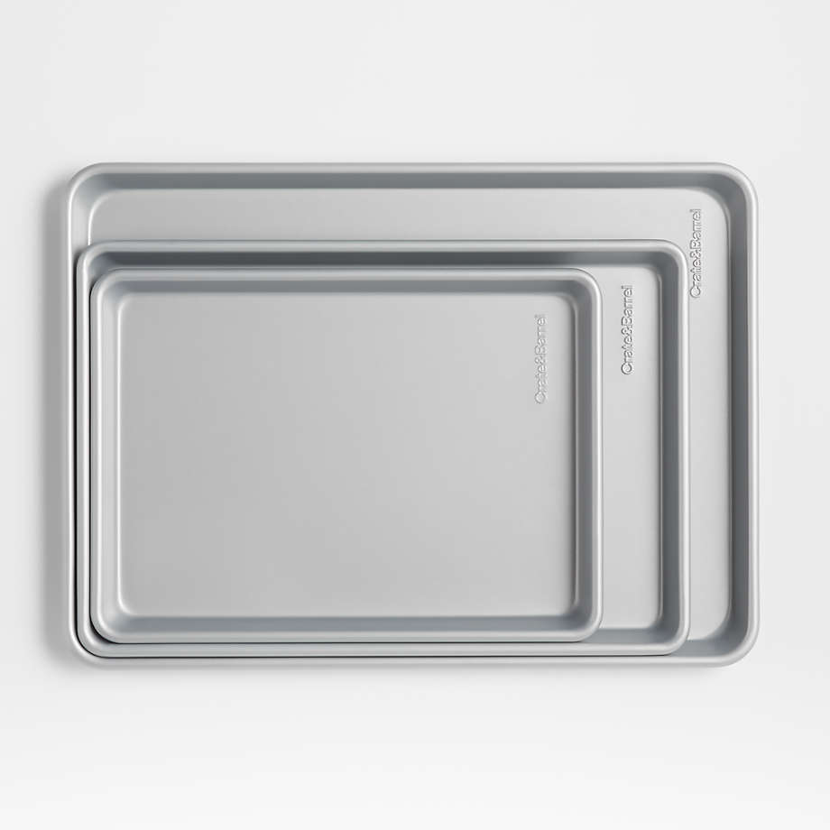 Crate & Barrel Silver Baking Sheets, Set of 3 + Reviews | Crate & Barrel