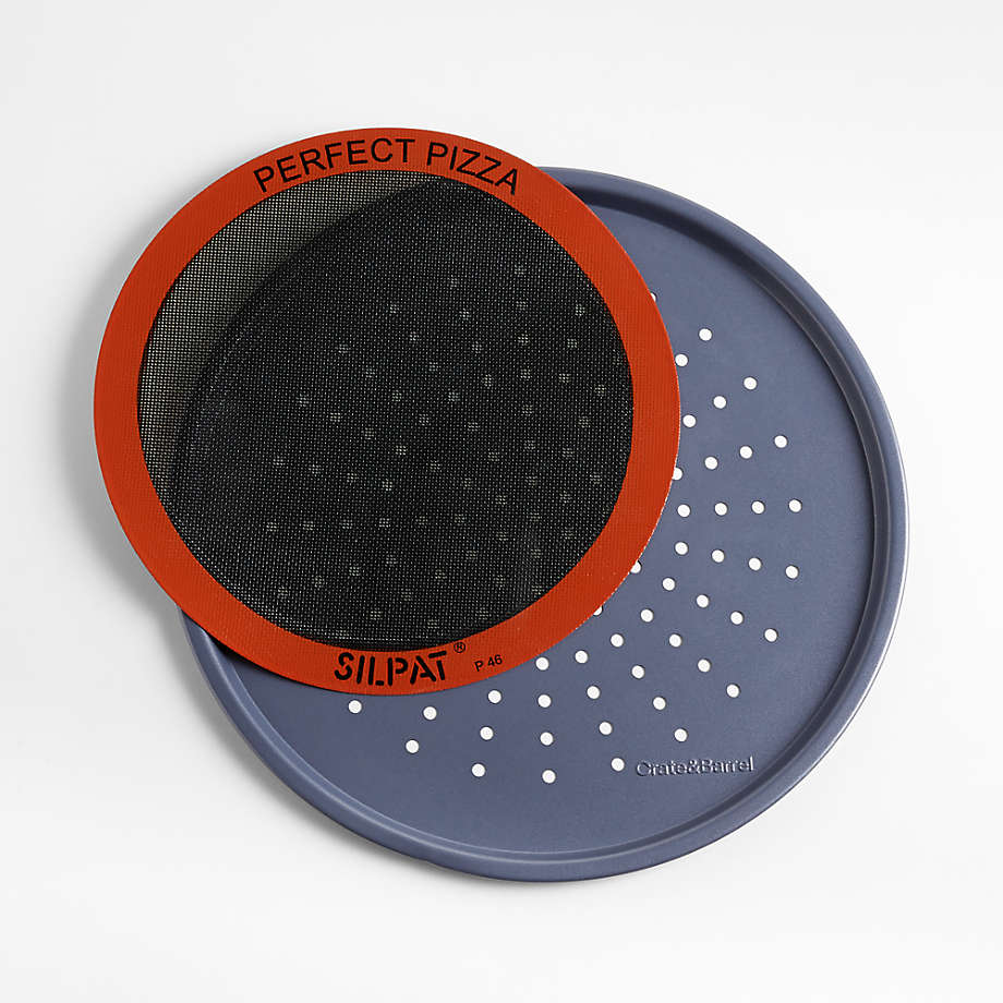 Crate & Barrel Silpat Pizza Pan and Baking Mat Set Crate & Barrel
