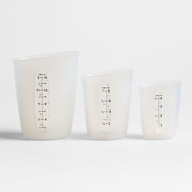 View Crate & Barrel Silicone Liquid Measuring Cups, Set of 3 details