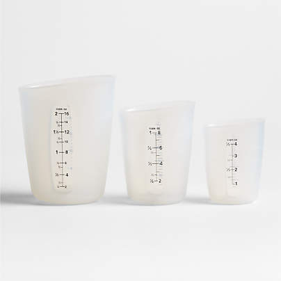 Crate & Barrel Silicone Liquid Measuring Cups, Set of 3