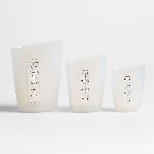 Crate & Barrel Silicone Liquid Measuring Cups, Set of 3