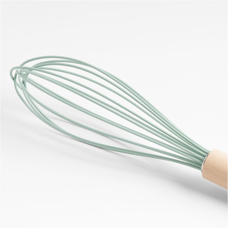 Crate & Barrel Wood and Orange 12 Silicone Whisk + Reviews