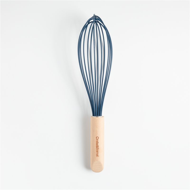 Crate & Barrel Wood and Yellow 12 Silicone Whisk + Reviews