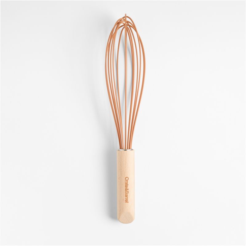 Crate & Barrel Wood and Navy 12 Silicone Whisk + Reviews