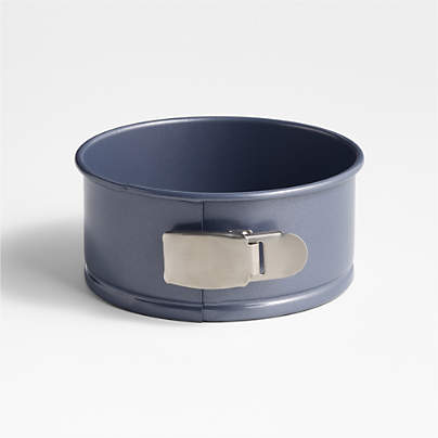 Crate & Barrel Slate Blue 6" Silicone Nonstick Springform Cake Pan