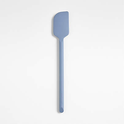 Crate & Barrel Slate Blue Silicone Scraper Spatula