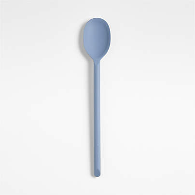 Crate & Barrel Slate Blue Silicone Spoon