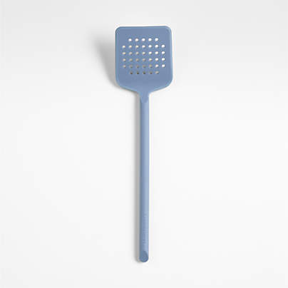 Crate & Barrel Slate Blue Silicone Turner Spatula