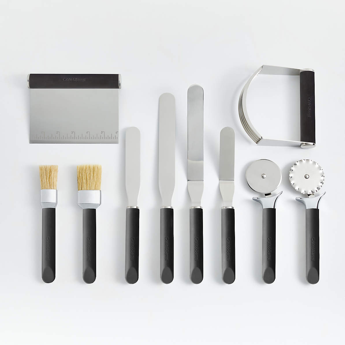 Crate & Barrel 10-Piece Soft-Touch Pastry Tools Set
