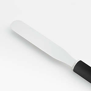 Crate & Barrel Small Offset Spatula with Beechwood handle +