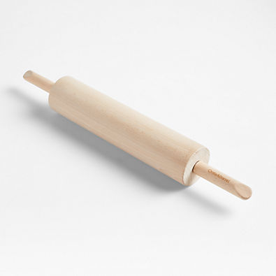 View Crate & Barrel Straight Rolling Pin with Handles details