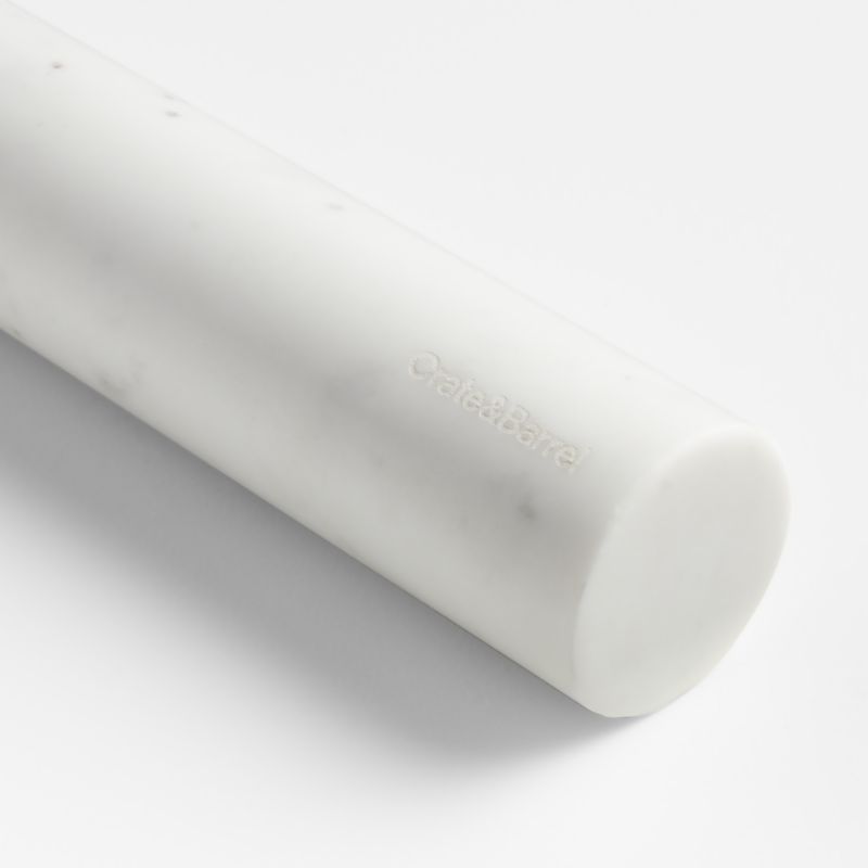 Crate & Barrel White Marble Straight Rolling Pin - image 3 of 4