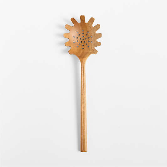 Crate & Barrel Teak Pasta Spoon
