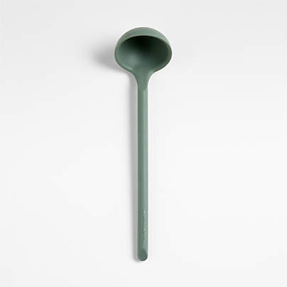 Crate & Barrel Thyme Green Silicone Ladle