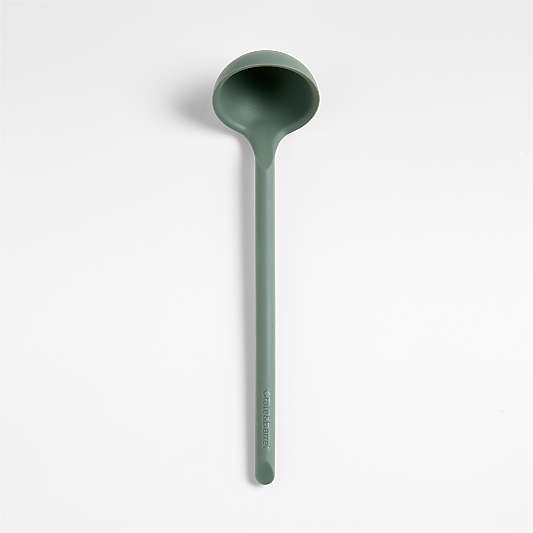 Crate & Barrel Thyme Green Silicone Ladle