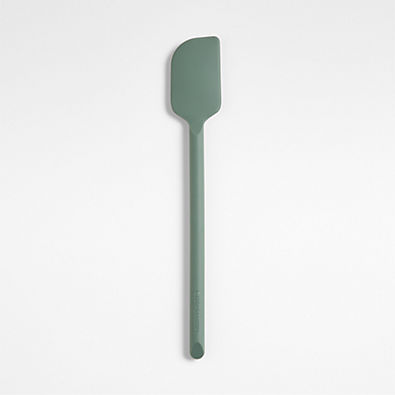 View Crate & Barrel Thyme Green Silicone Scraper Spatula details
