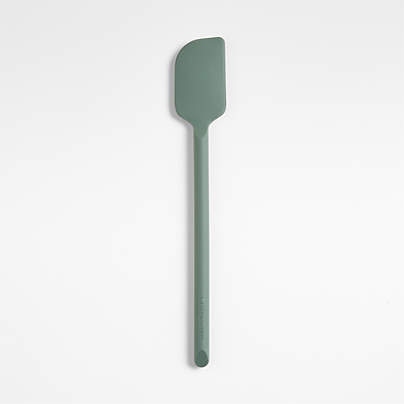 Crate & Barrel Thyme Green Silicone Scraper Spatula