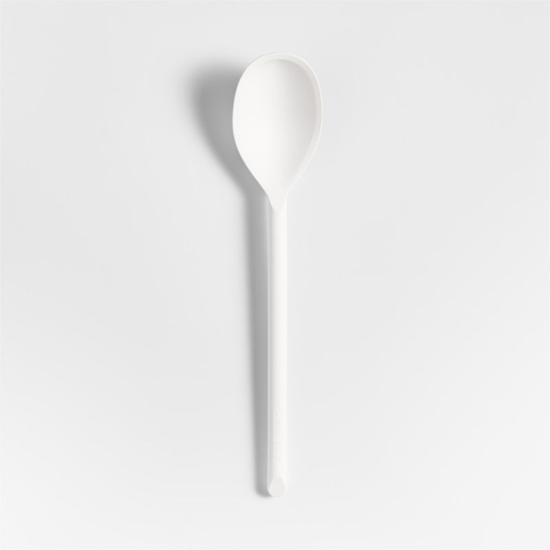 Crate & Barrel White Silicone Deep Spoon