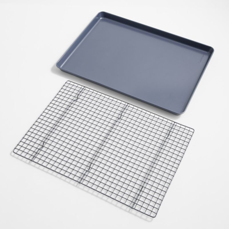 Crate & Barrel Slate Blue Extra-Large Sheet Pan and Cooling Rack Set - image 1 of 3