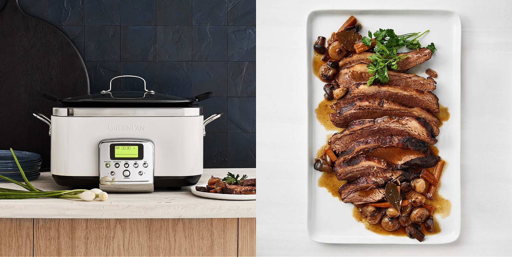 Slow-Cooker Brisket with Mushrooms and Onions Recipe Crate Barrel