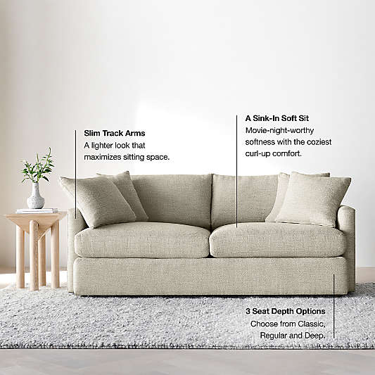 Lounge Slipcovered Sofa (73"-105")