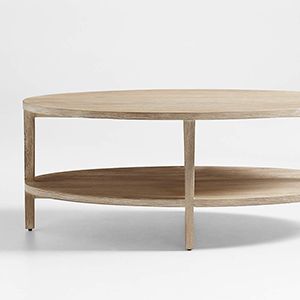 Clairemont Oval Coffee Table with Shelf