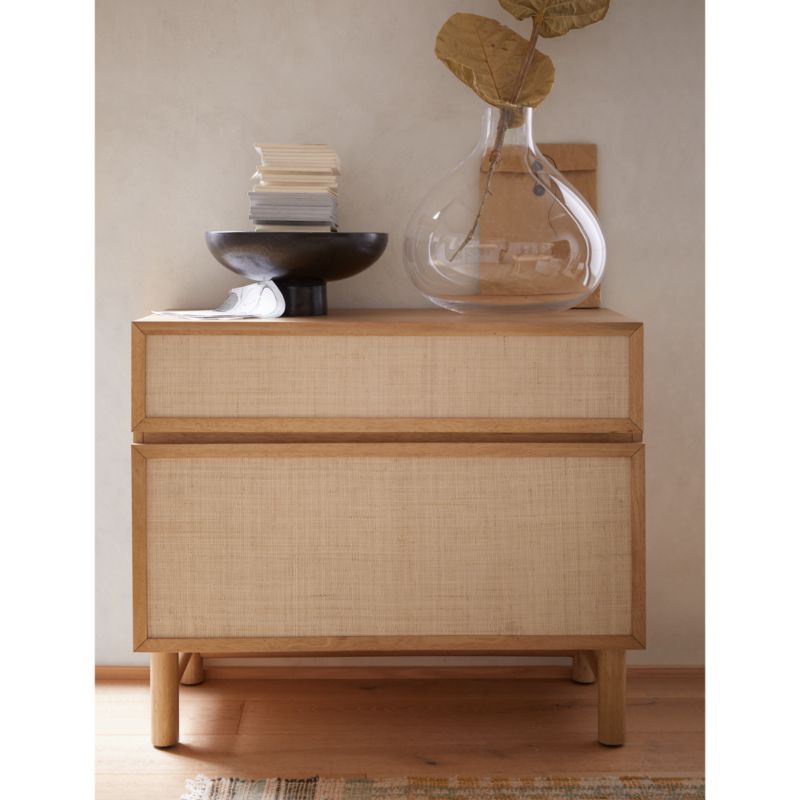 Emmer Large Natural Oak File Cabinet