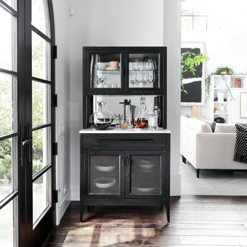 Enzo Bar Cabinet with Hutch - image 2 of 14