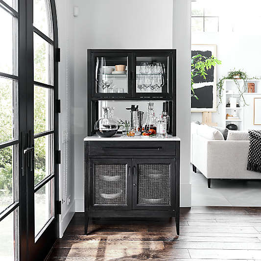 Enzo Bar Cabinet with Hutch