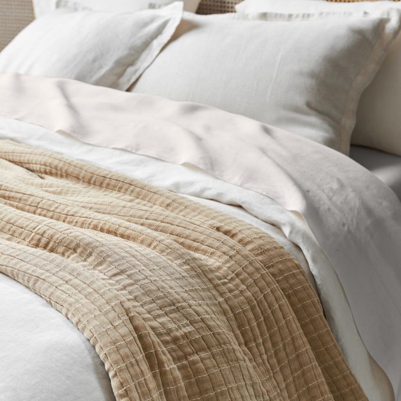 Natural Hemp Fiber Full/Queen Duvet Cover + Reviews | Crate & Barrel