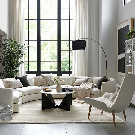 Nouveau 3-Piece Curved Sectional Sofa