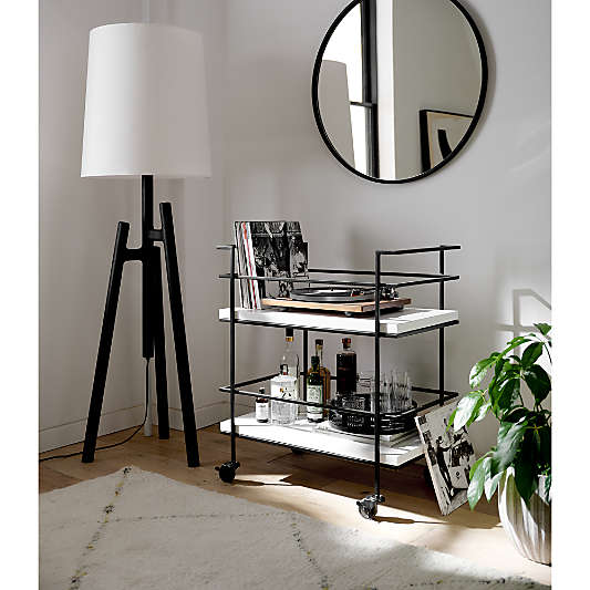 Lockeland Walnut Tripod Floor Lamp 67"