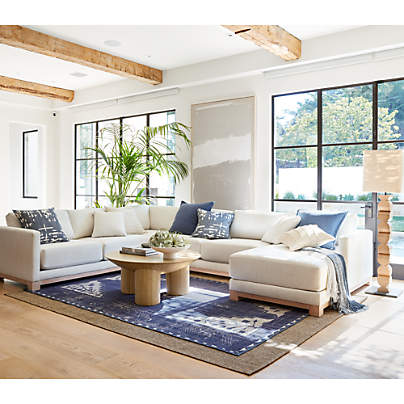 Tom Natural White Oak Wood 40" Round Three-Legged Coffee Table by Leanne Ford