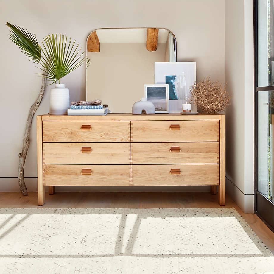 Bremond 6 Drawer Oak Dresser Reviews Crate Barrel Canada