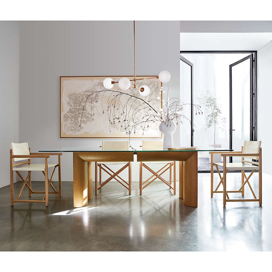 Crate and barrel glass top dining table hotsell