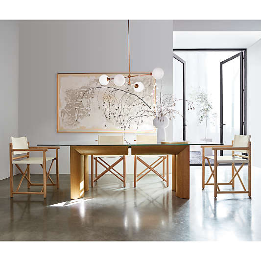 Bouldin Salt Blasted Glass Chandelier Light 42"