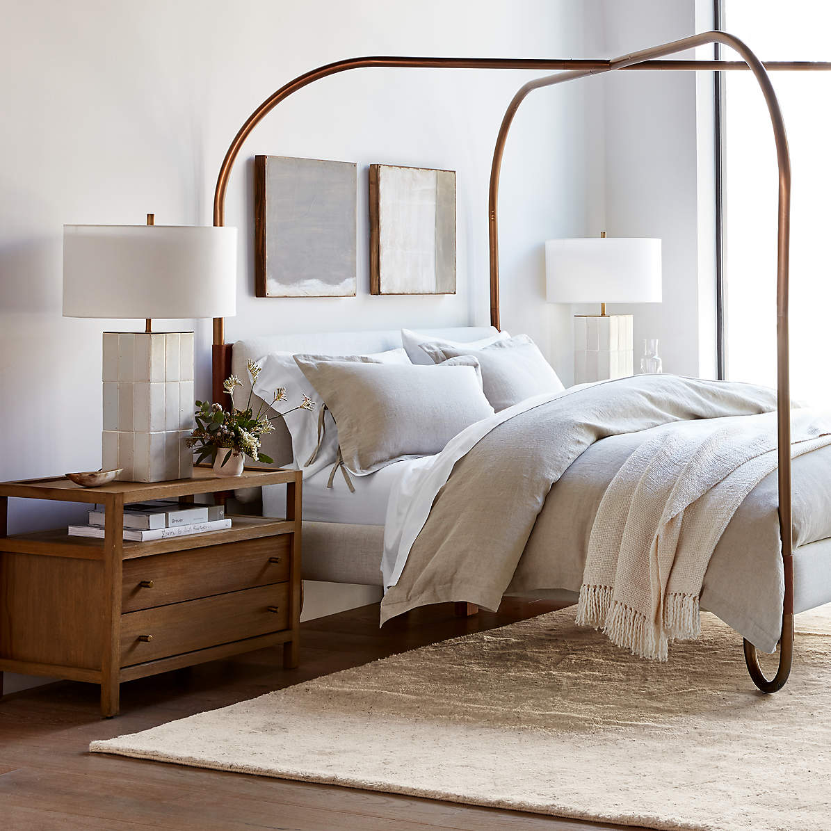 Crate barrel hot sale canopy bed