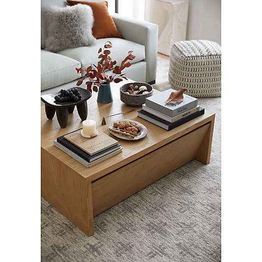 Vander Natural Wood 44" Square Storage Coffee Table