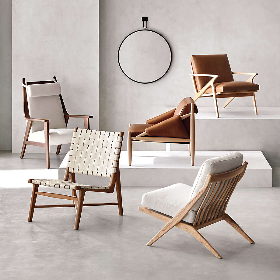 White leather hotsell woven chair