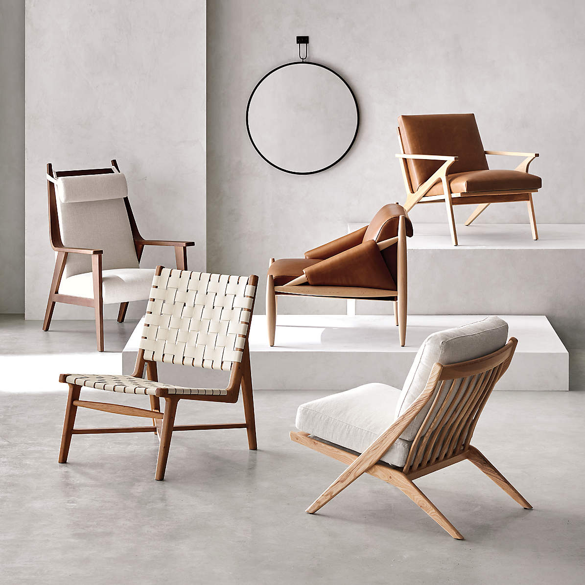Taj leather strap chair sales